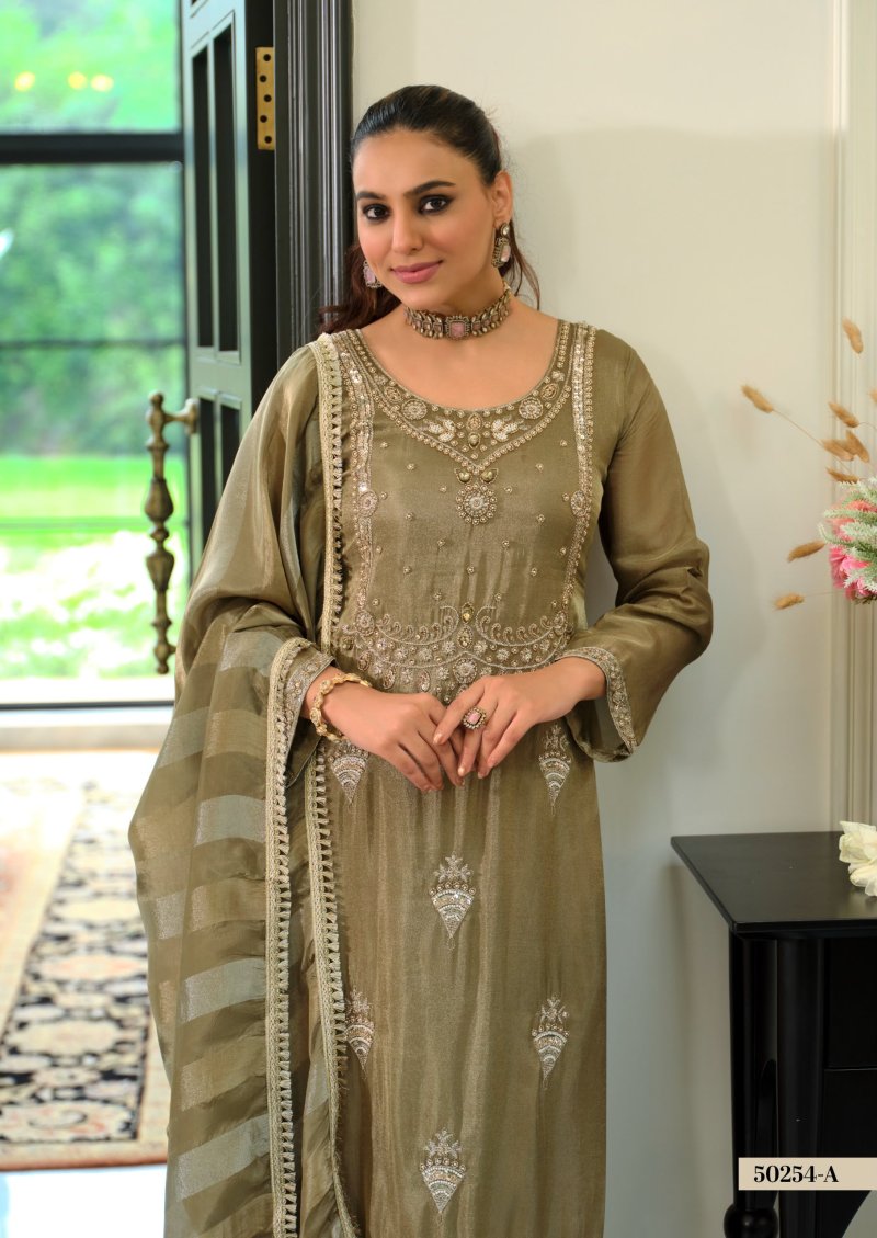 D 50254 D By Zaveri Viscose Simar Beats Readymade Suits 